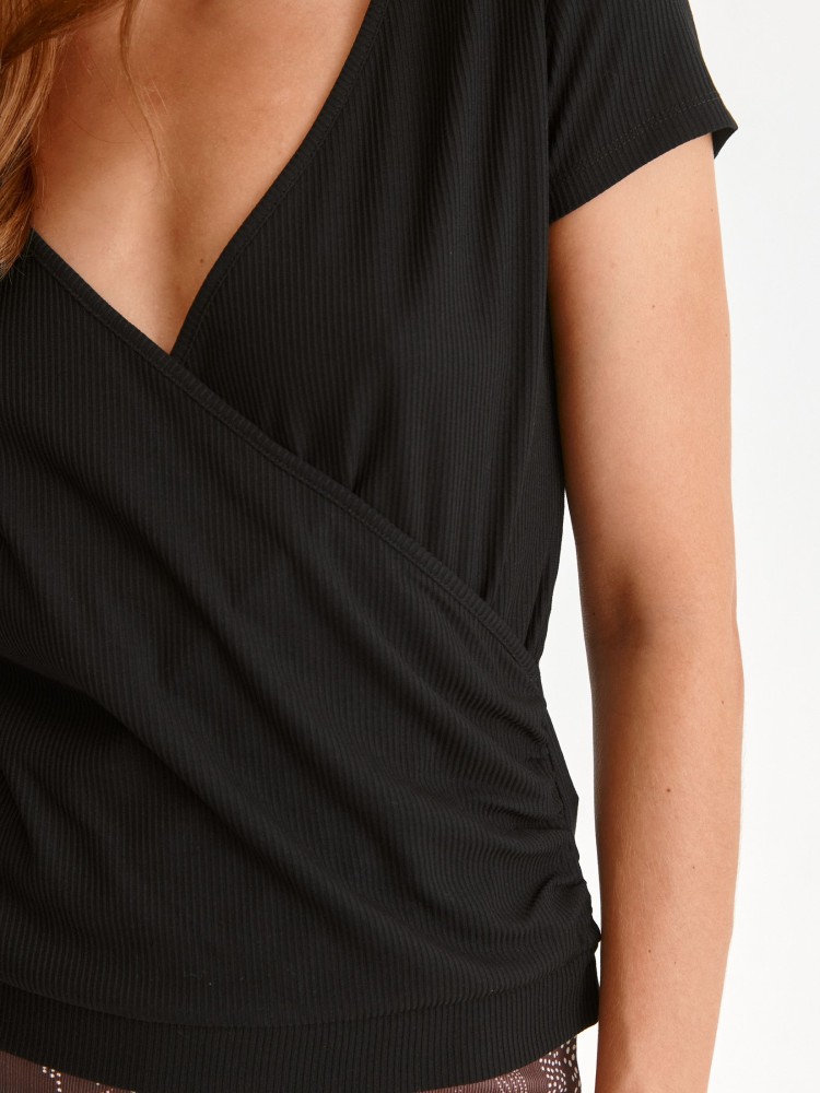 Kopertowa bluzka z krótkim rękawem