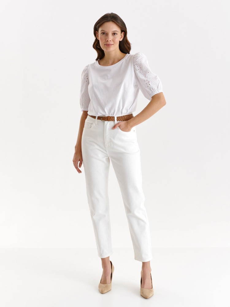 Bluzka damska z ażurowymi rękawami