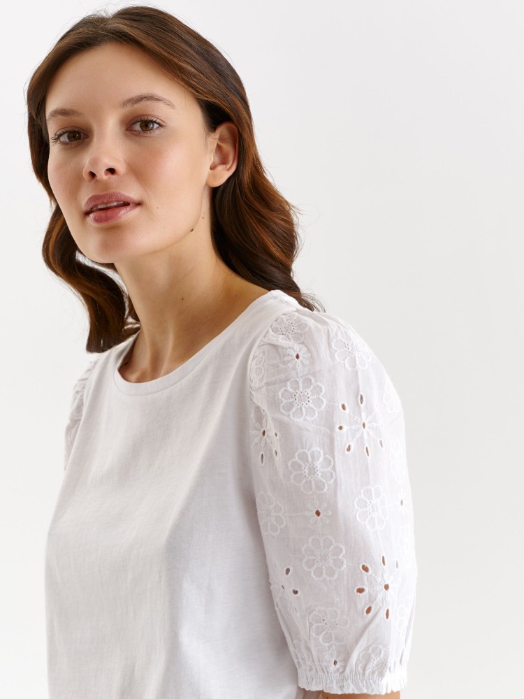 Bluzka damska z ażurowymi rękawami