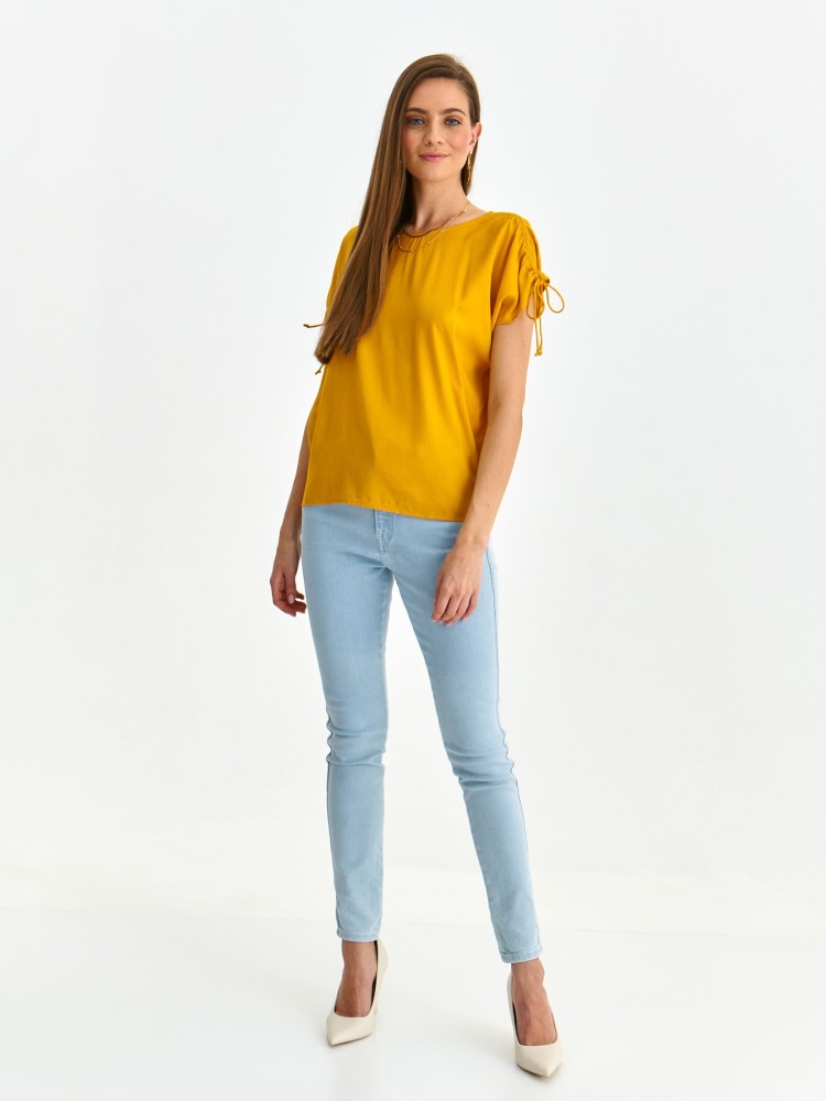 T-shirt ze ściągaczem na rękawie