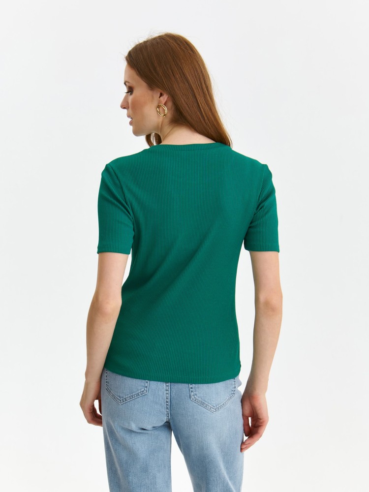 Dzianinowa bluzka z krótkim rękawem