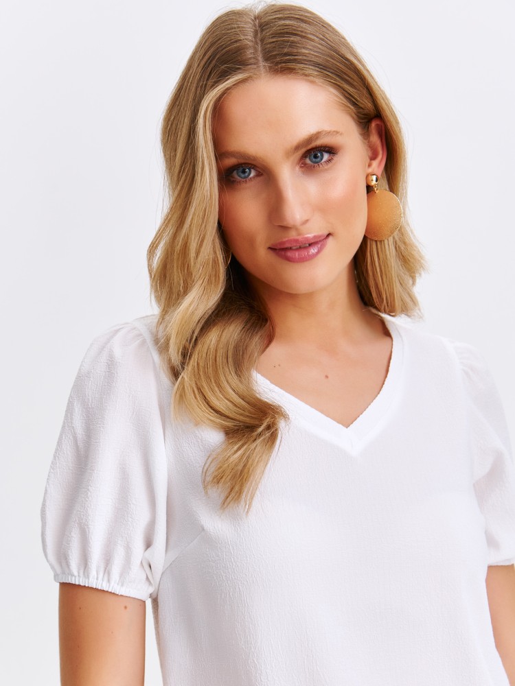 Bluzka damska z bufiastymi rękawami