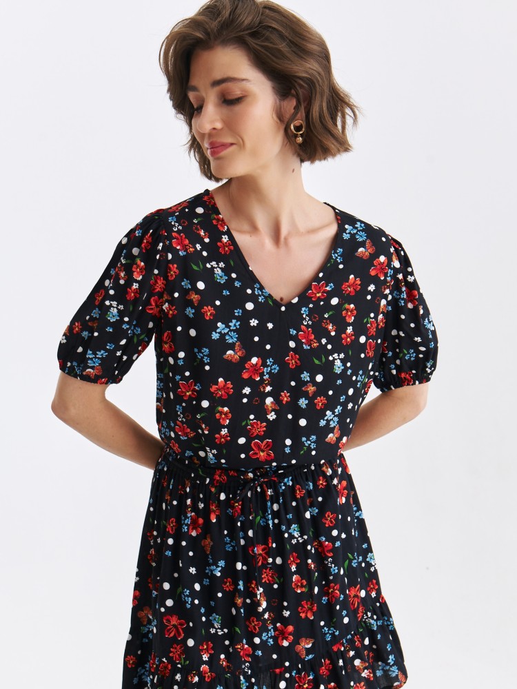 Kwiecista bluzka z krótkim rękawem