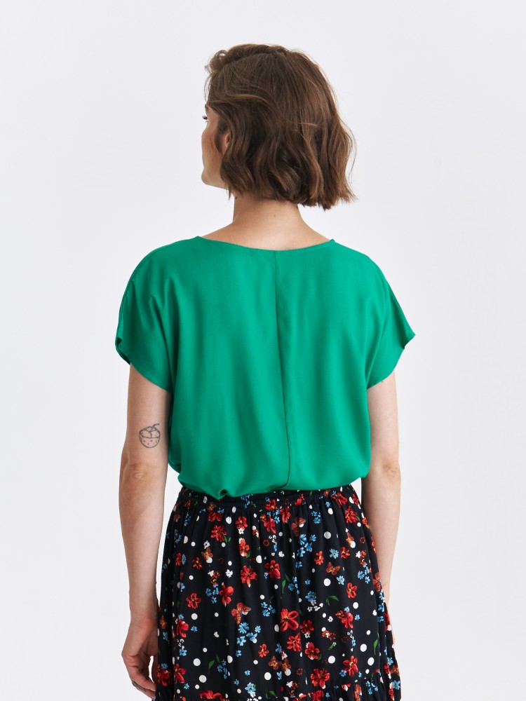 Bluzka z krótkim rękawkiem, zielona