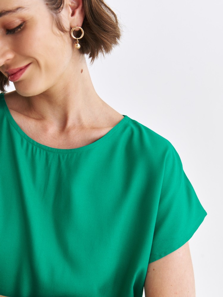 Bluzka z krótkim rękawkiem, zielona