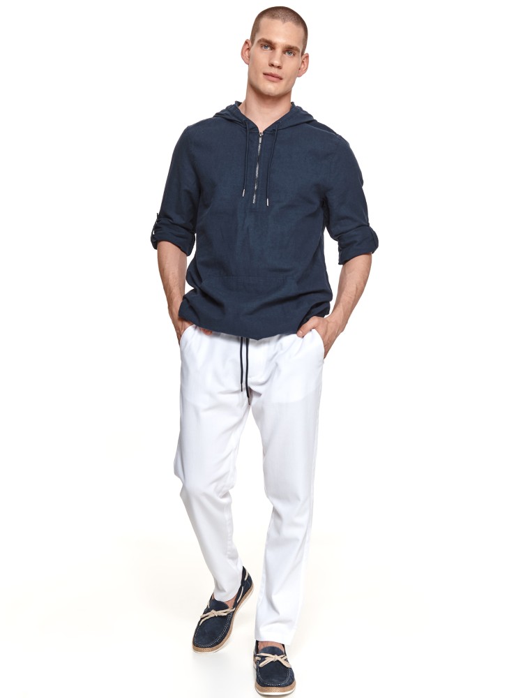 Bluza lniana z kapturem