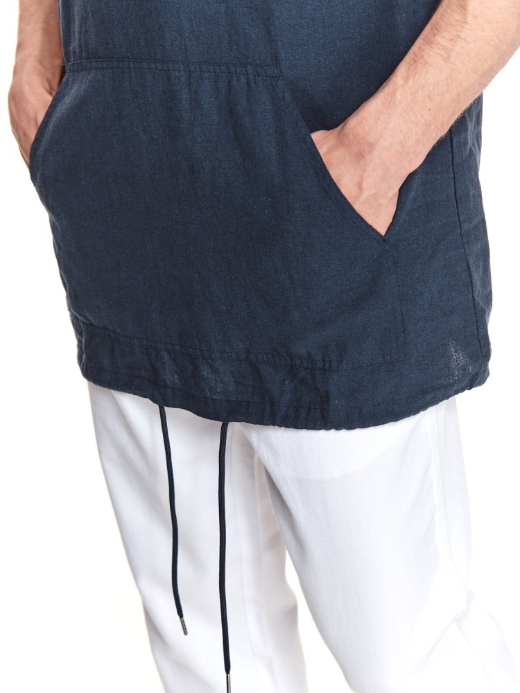 Bluza lniana z kapturem