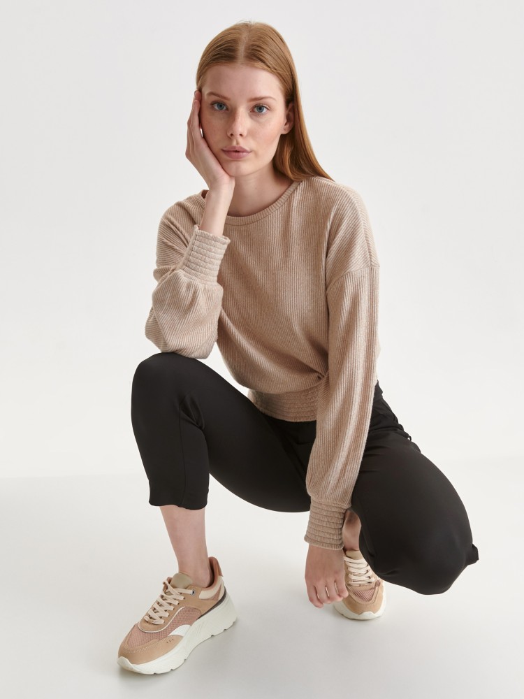 Dzianinowa bluza w prążki Dzianinowa bluza w prążki