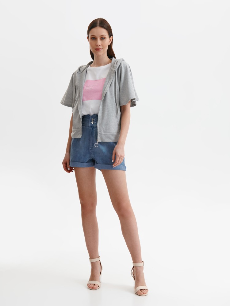 Rozpinana bluza damska z krótkim rękawem