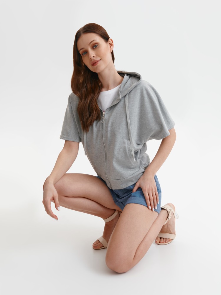 Rozpinana bluza damska z krótkim rękawem