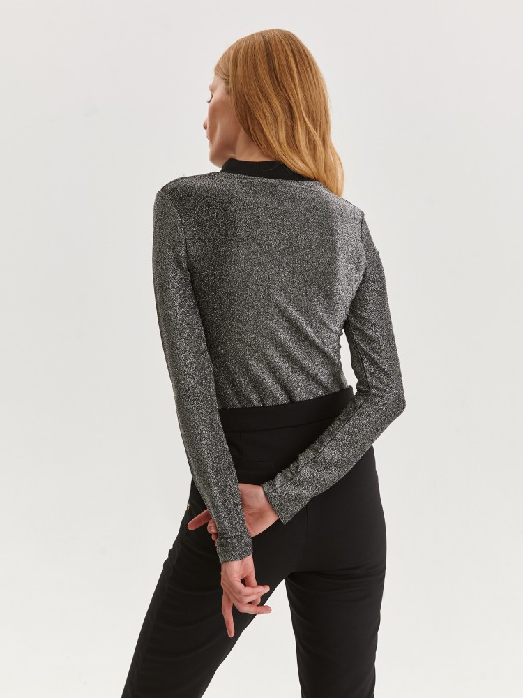 Bluza damska z błyszczącego materiału