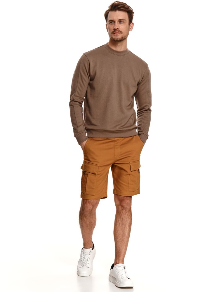 Bluza gładka z kieszenia na rękawie