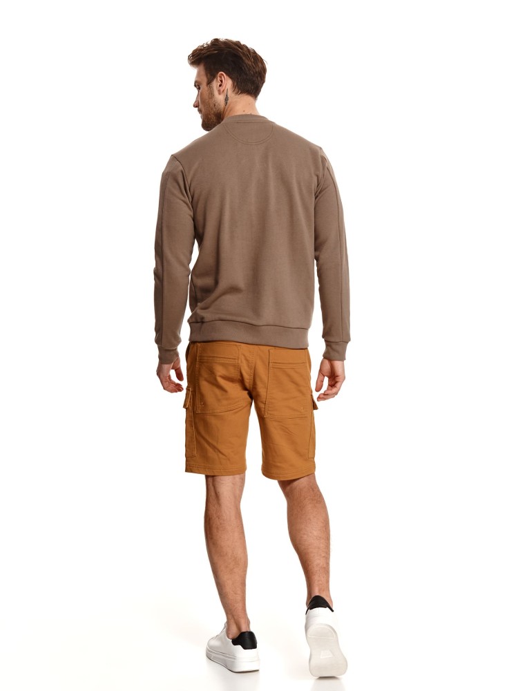 Bluza gładka z kieszenia na rękawie