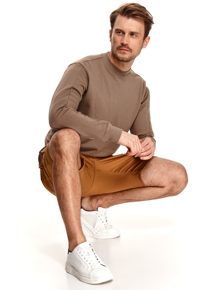 Bluza gładka z kieszenia na rękawie