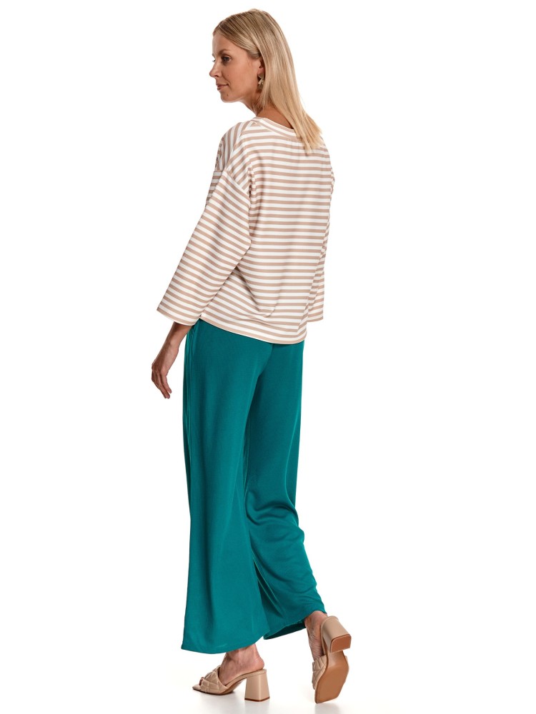 Bluza damska w paski z dekoltem w serek