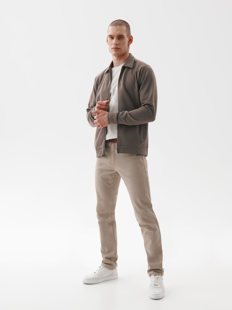 Rozpinana bluza męska z kołnierzem