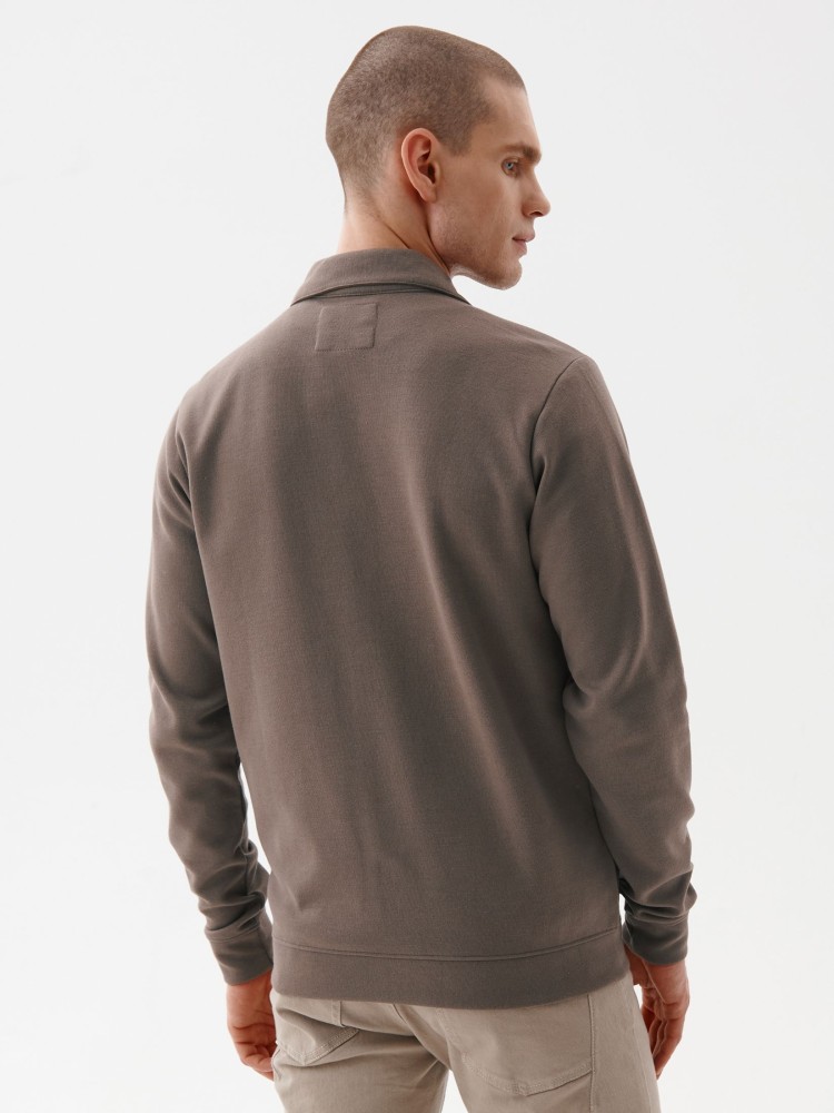 Rozpinana bluza męska z kołnierzem