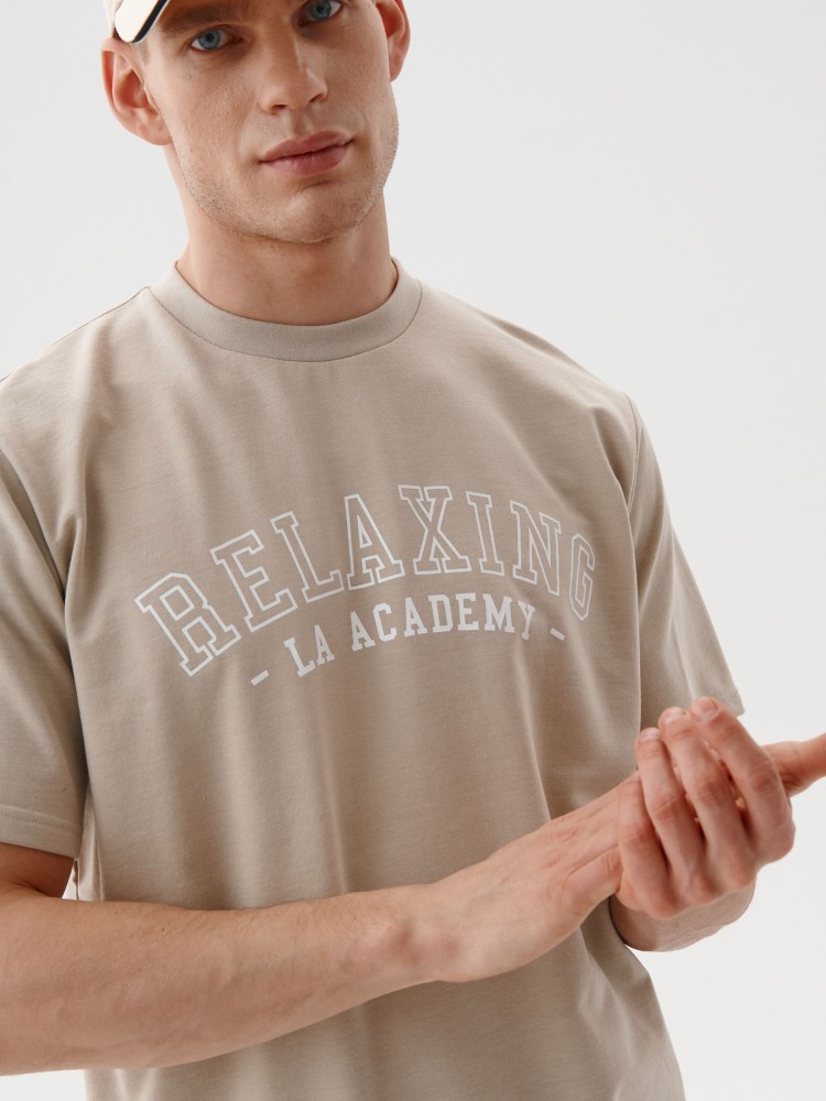 Bluzka z krótkim rękawem męska, z napisem