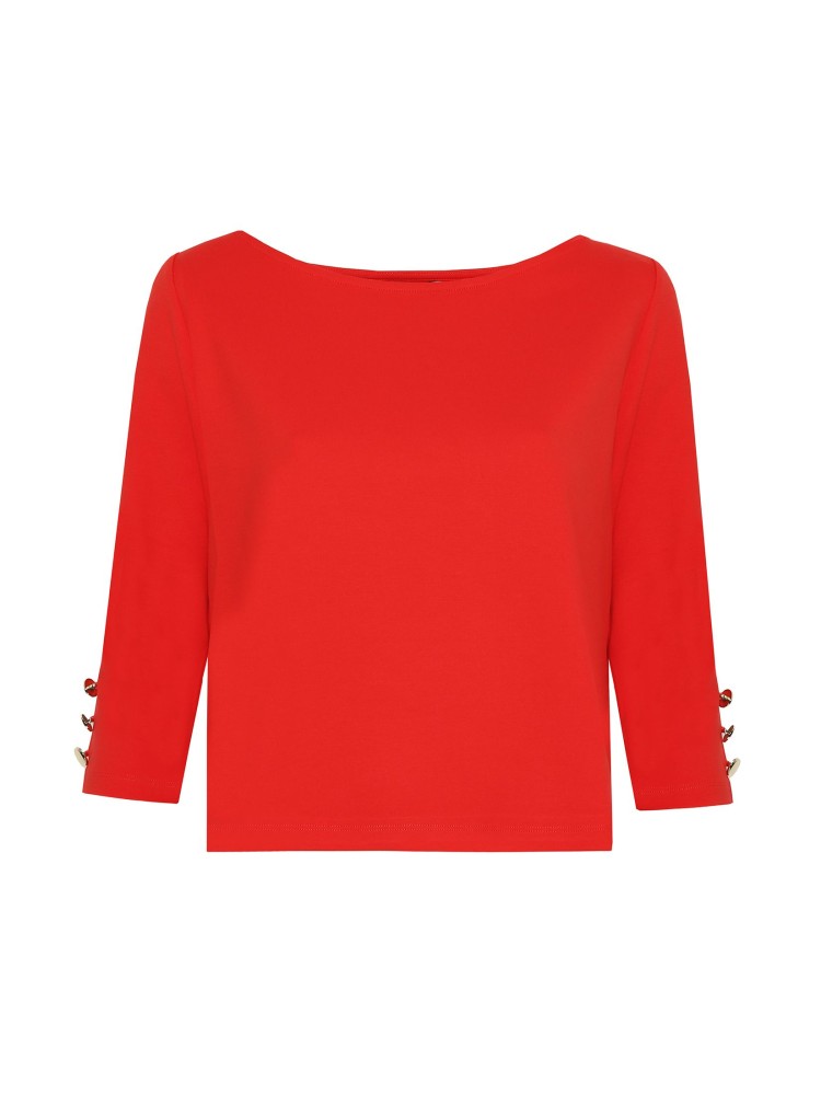Gładka bluza z ozdobnymi guzikami Gładka bluza z ozdobnymi guzikami