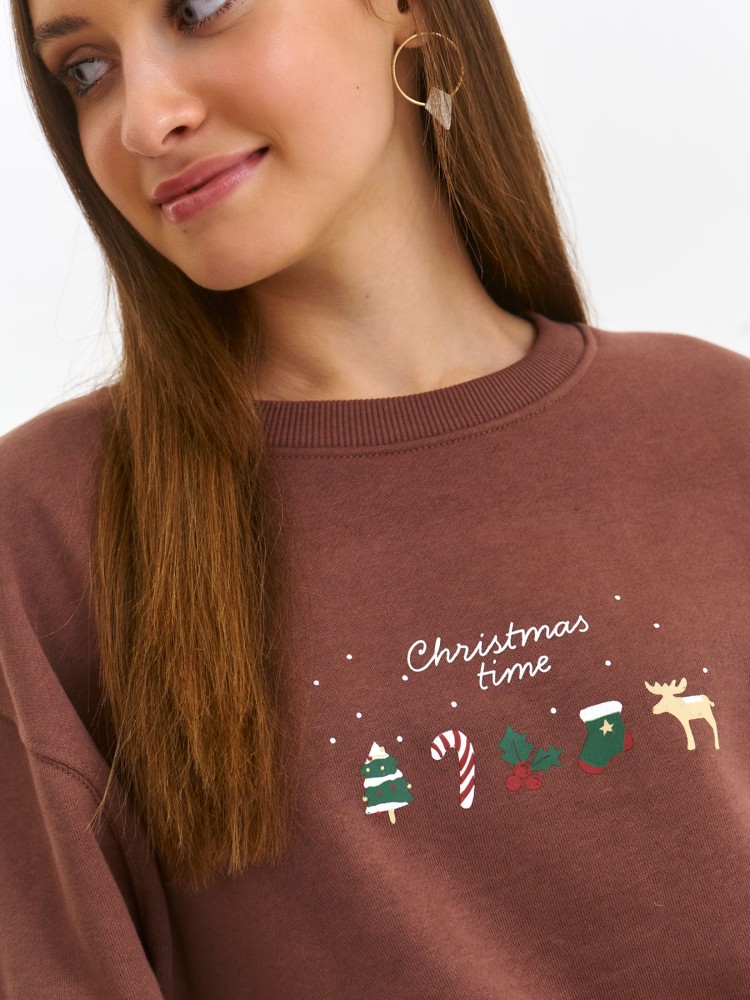 Bluza ze światecznym nadrukiem Bluza ze światecznym nadrukiem