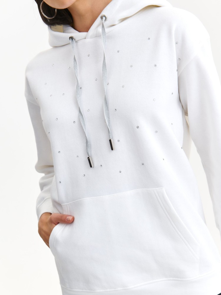 Bluza z kapturem ozdobiona kryształkami Bluza z kapturem ozdobiona kryształkami