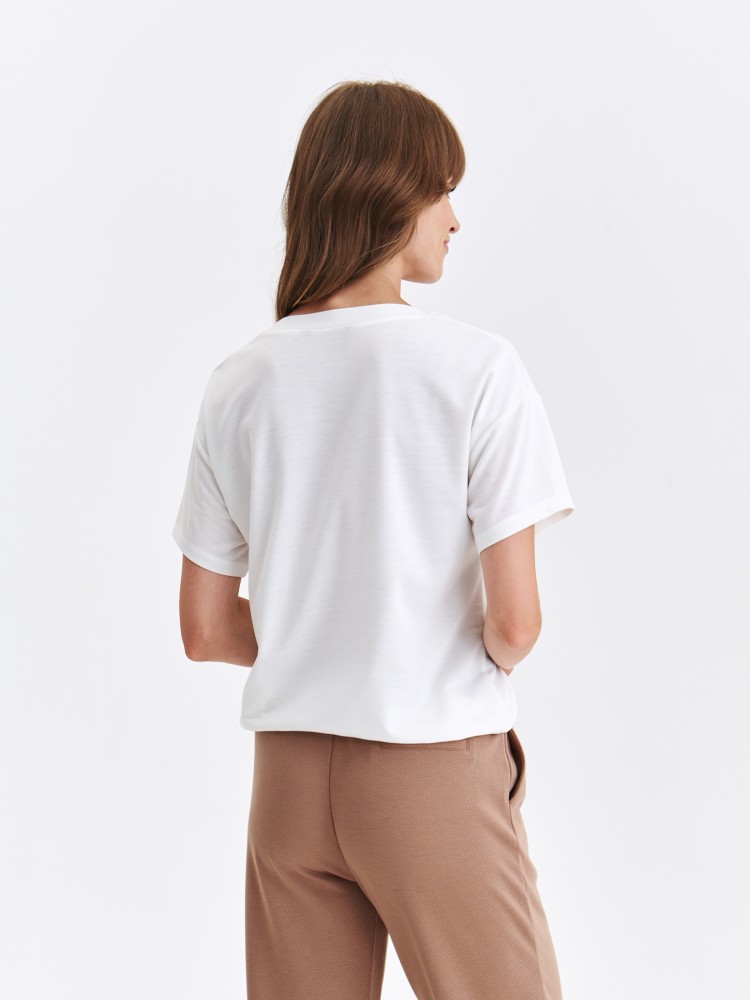 Bluza z krótkim rękawkiem, biała