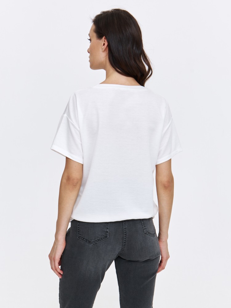 Luźna bluza z krótkim rękawem