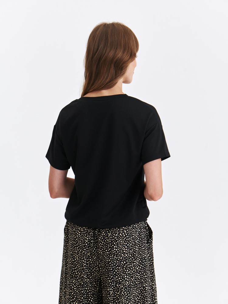 Czarna bluza z krótkim rękawem