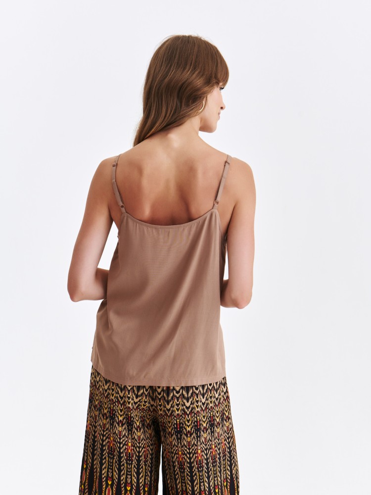 Beżowa bluzka na ramiączkach Beżowa bluzka na ramiączkach