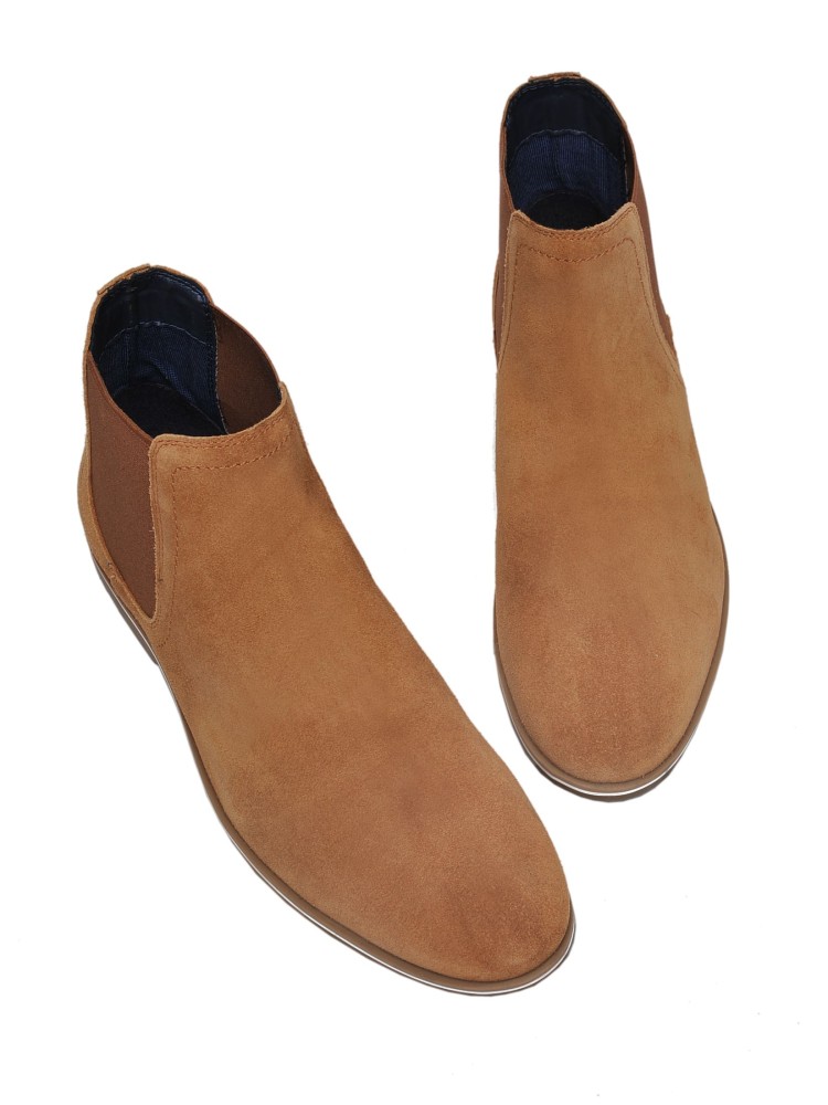 Botki męskie z naturalnego zamszu