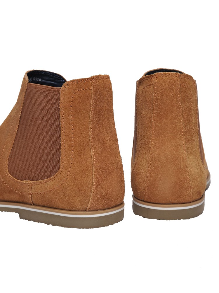 Botki męskie z naturalnego zamszu