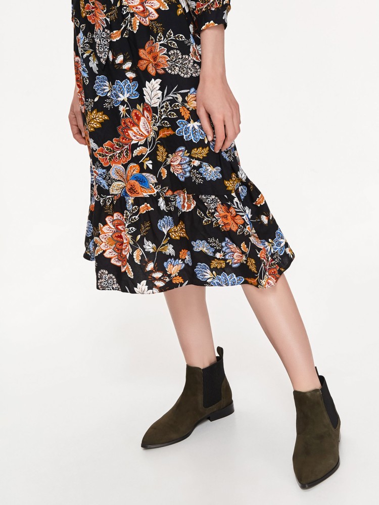 Zamszowe botki khaki