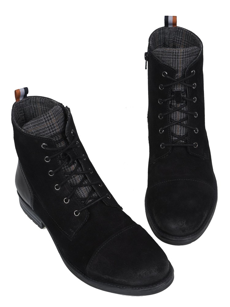 Skórzane botki  z suwakiem