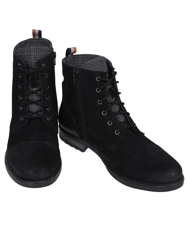 Skórzane botki  z suwakiem