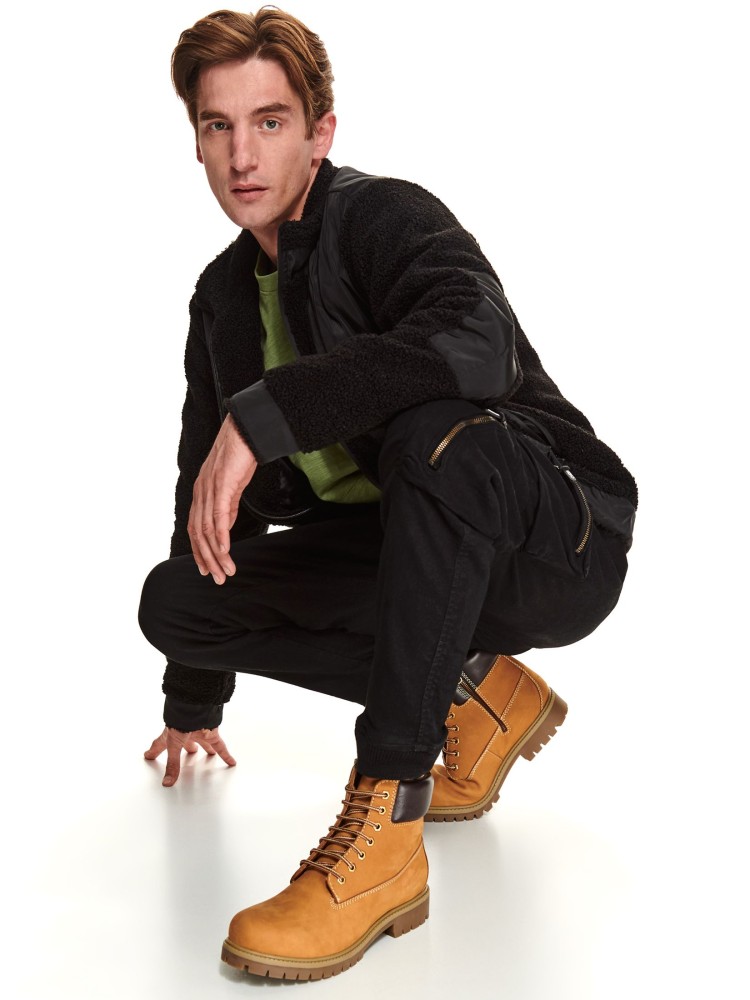 Skórzane botki w stylu trek Skórzane botki w stylu trek