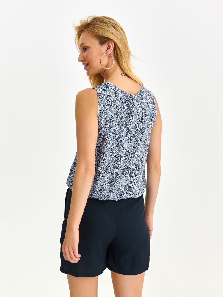 Printowana bluzka bez rękawów