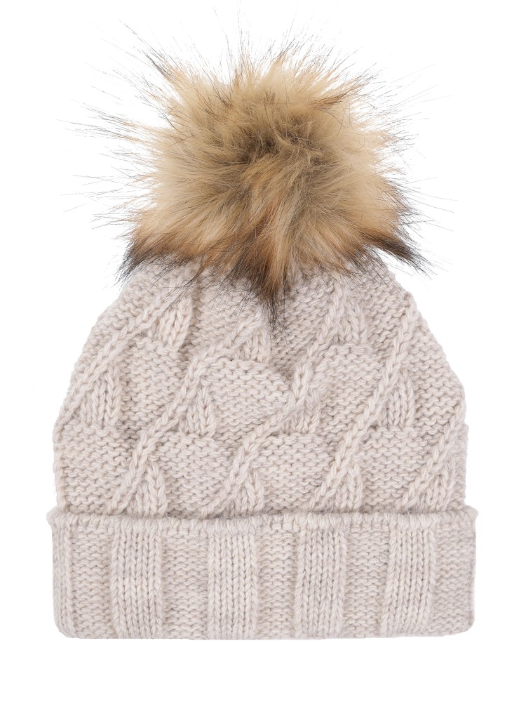 Czapka damska z pomponemczapka damska z pomponem