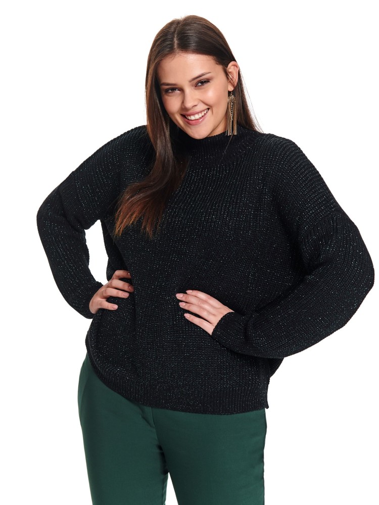 Gruby damski sweter z golfem