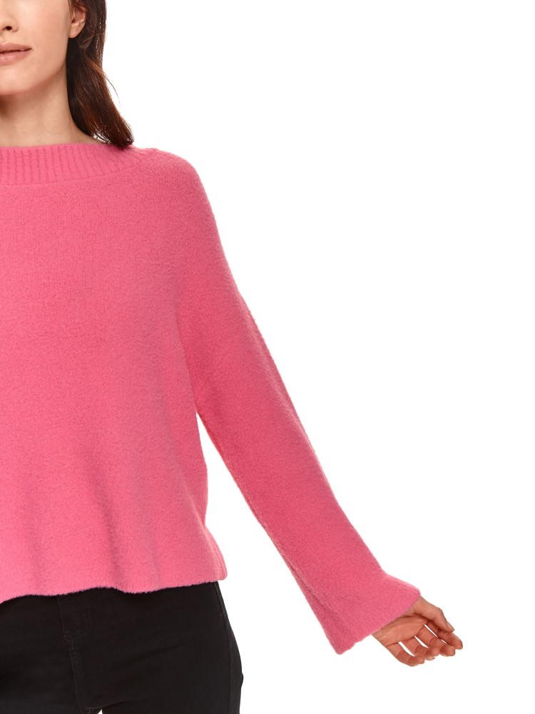 Otulający sweter z poszerzonymi rękawami Otulający sweter z poszerzonymi rękawami