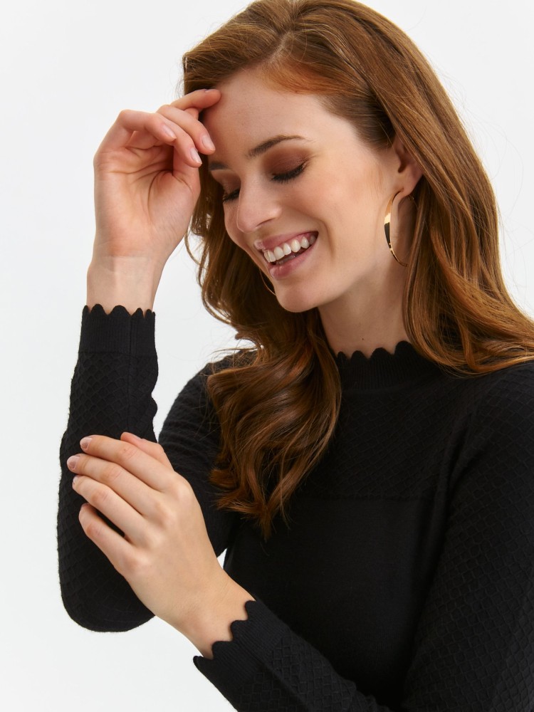 Sweter z ozdobnym półgolfem Sweter z ozdobnym półgolfem