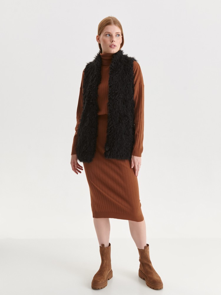 Futrzana kamizelka damska