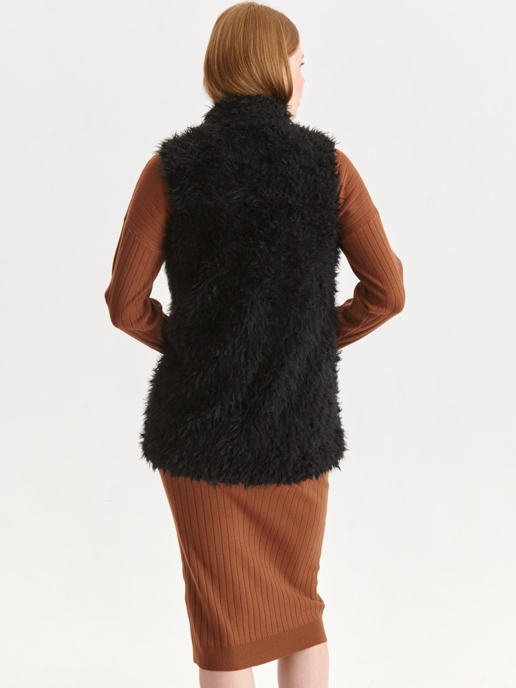 Futrzana kamizelka damska