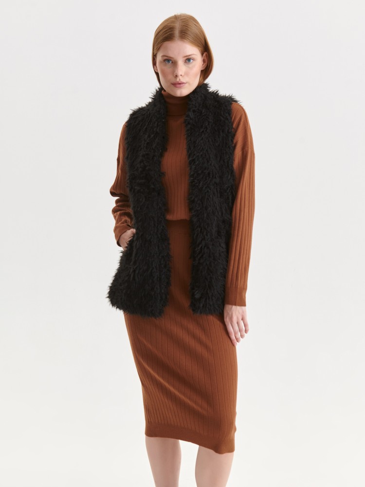 Futrzana kamizelka damska