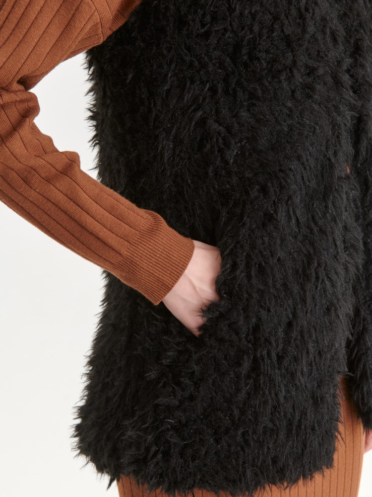 Futrzana kamizelka damska