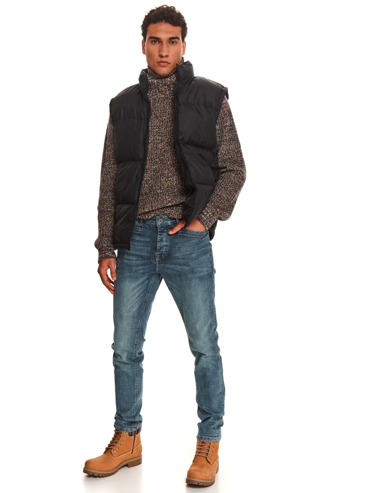 Pikowana kamizelka ze stójką