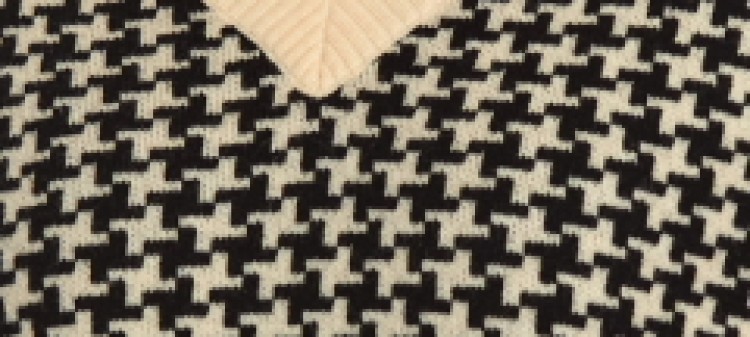 Swetrowa kamizelka w pepitkę