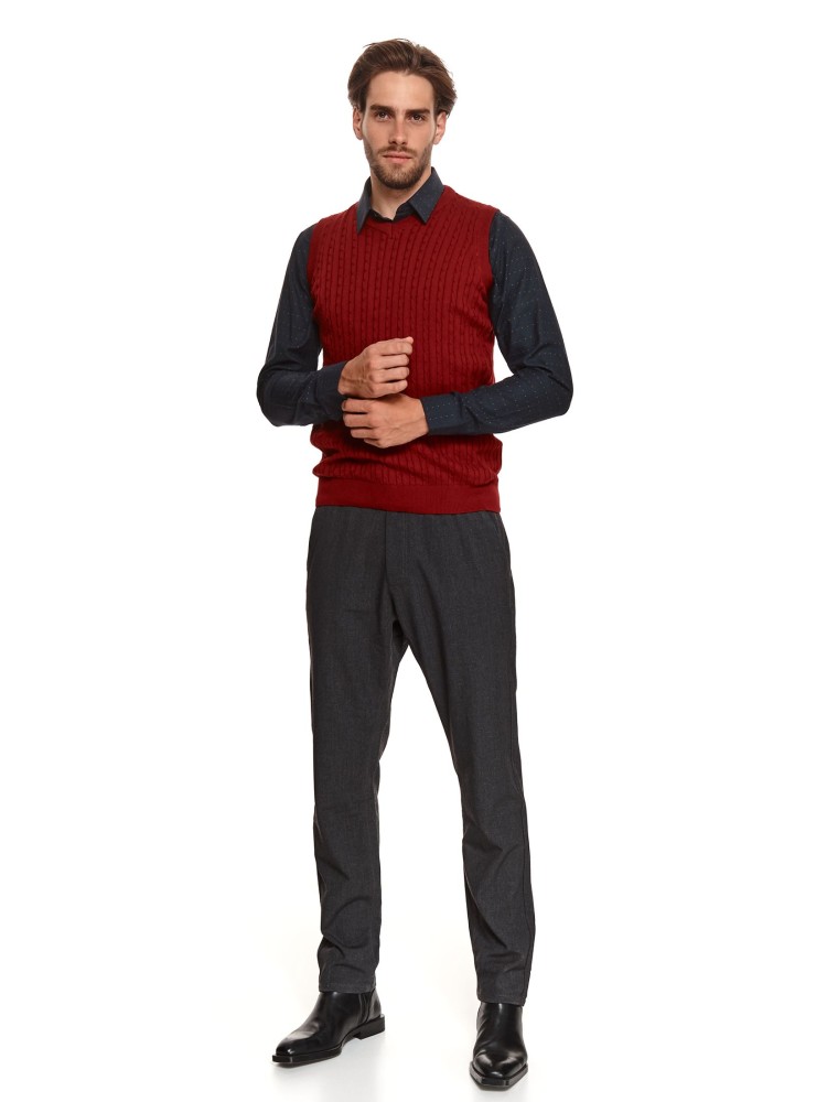 Kamizelka swetrowa z przeplotami