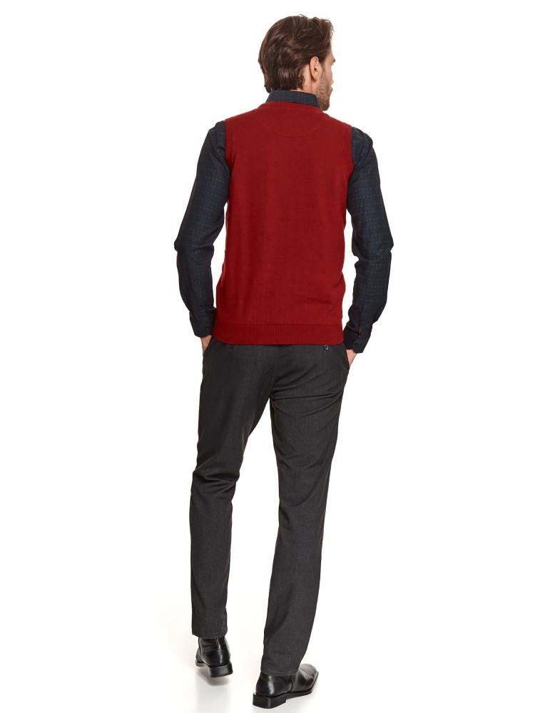 Kamizelka swetrowa z przeplotami