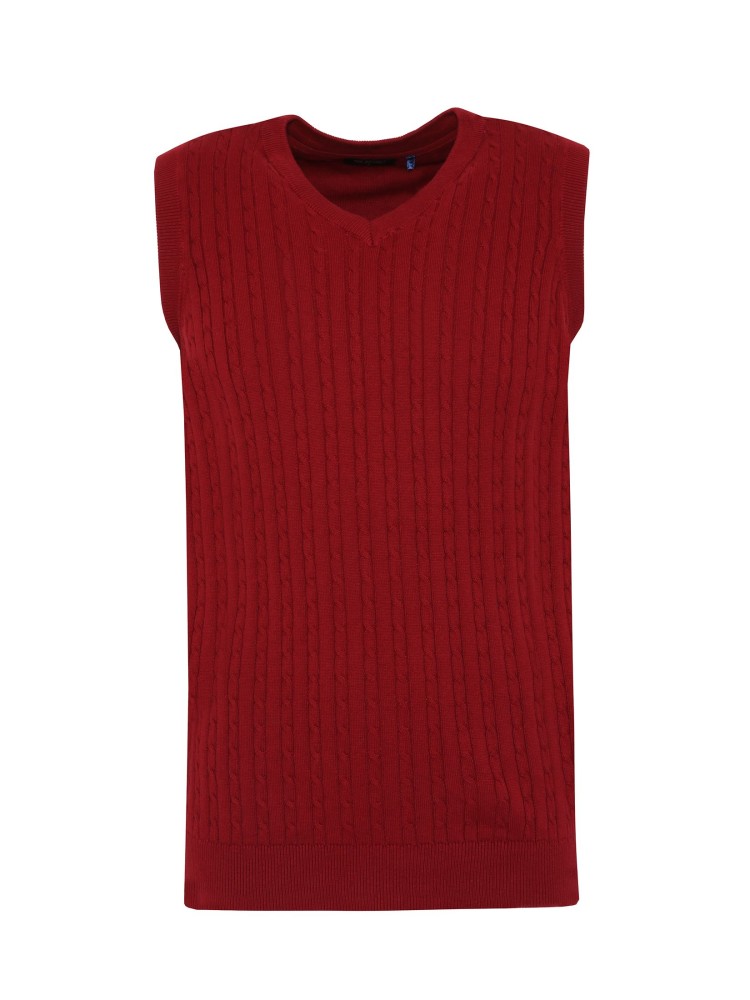 Kamizelka swetrowa z przeplotami