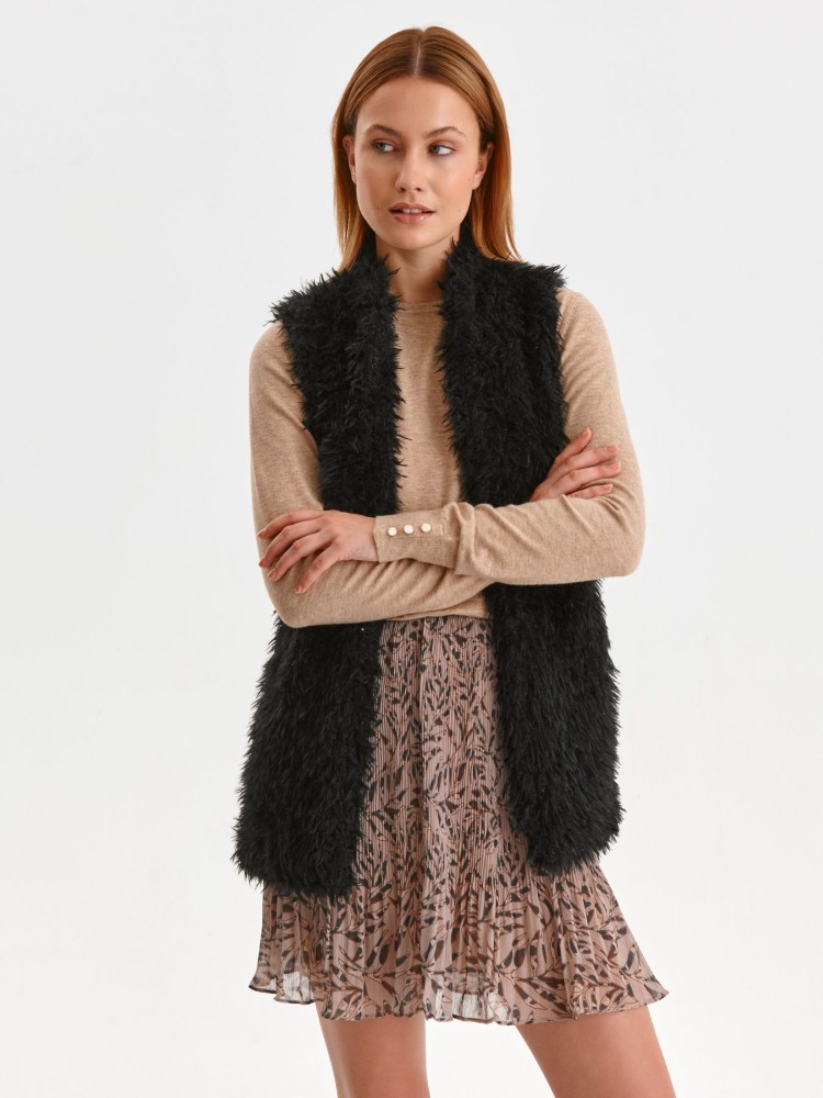 Futrzana kamizelka damska